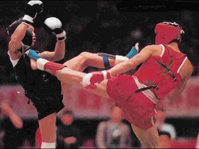 Sanda/Sanshou gevecht - goede lichaamsbescherming